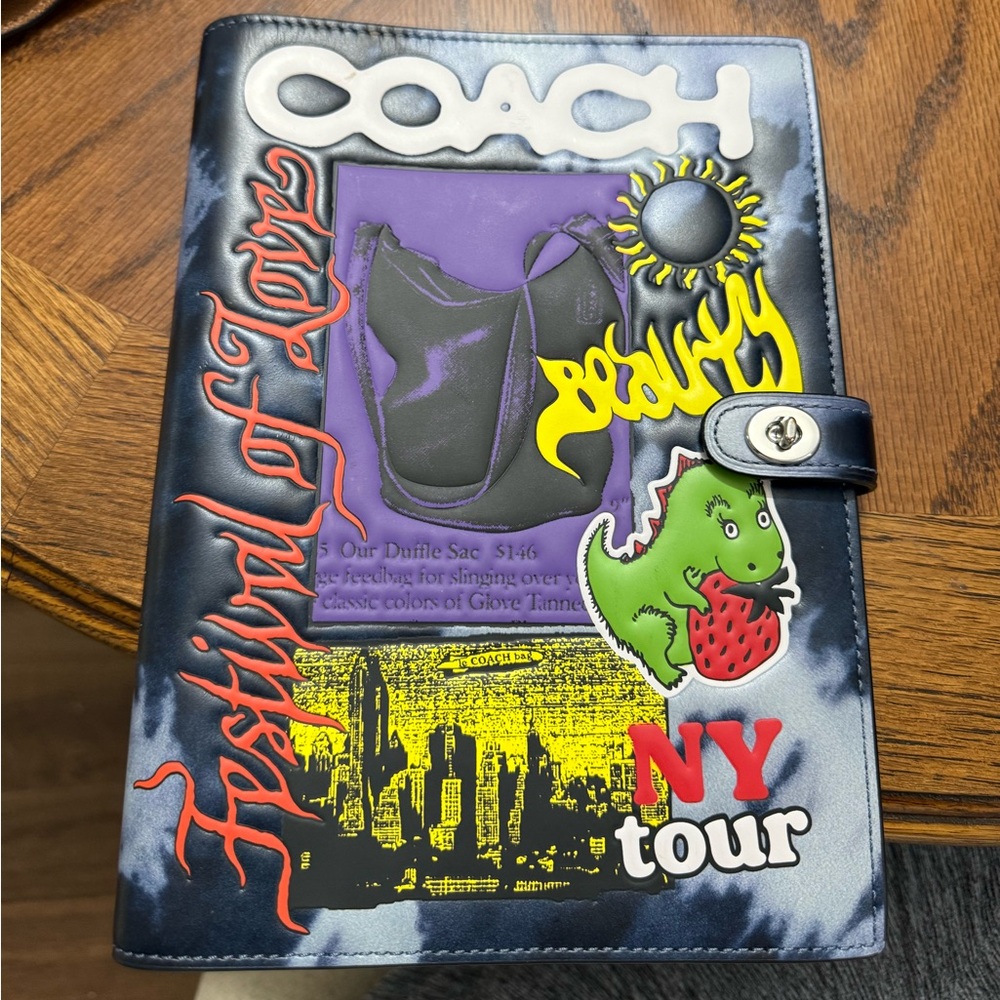 Coach Notebook With Tie Dye Print